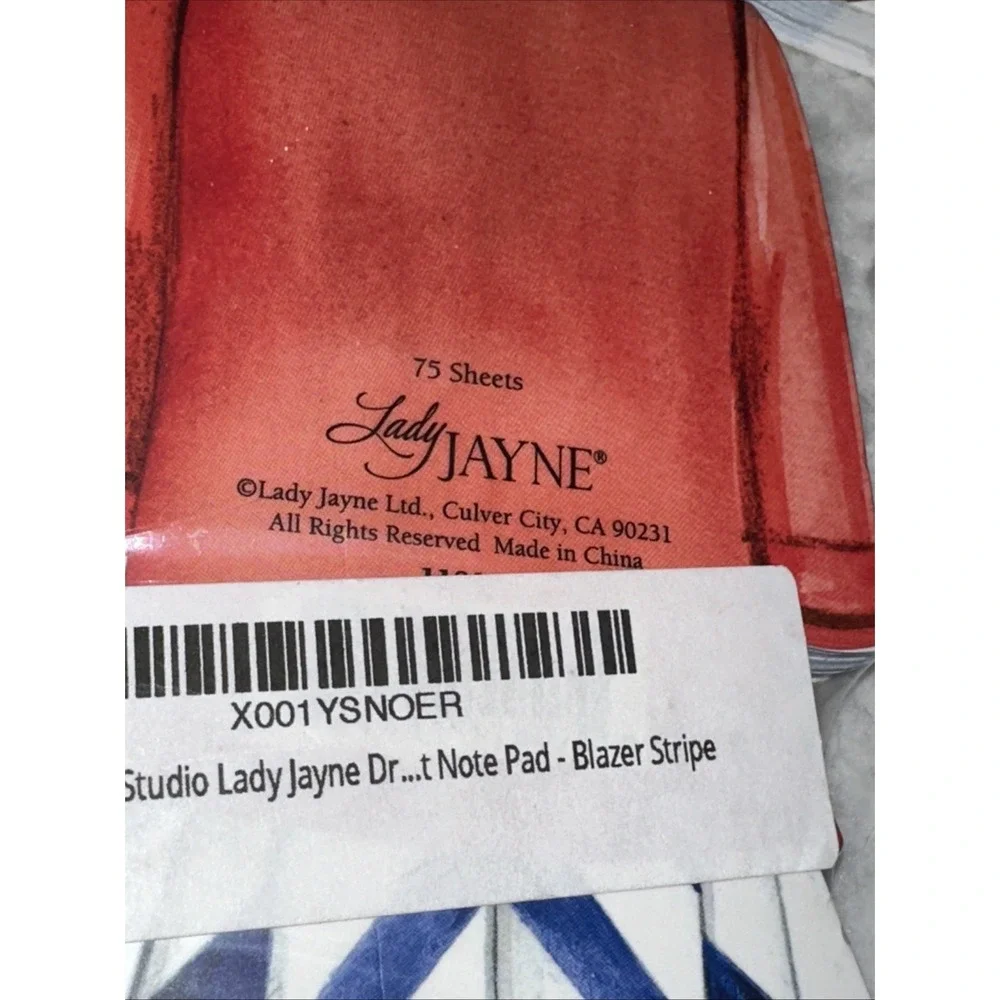 Lady JAYNE Ltd. Die-cut Pretty DRESS & Flat Shows Covered Notepad 75 Sheets Lot